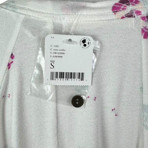 We the Free People NWT Winter Sun White Floral Pullover Long Sleeve Mini Dress - Picture 7 of 10